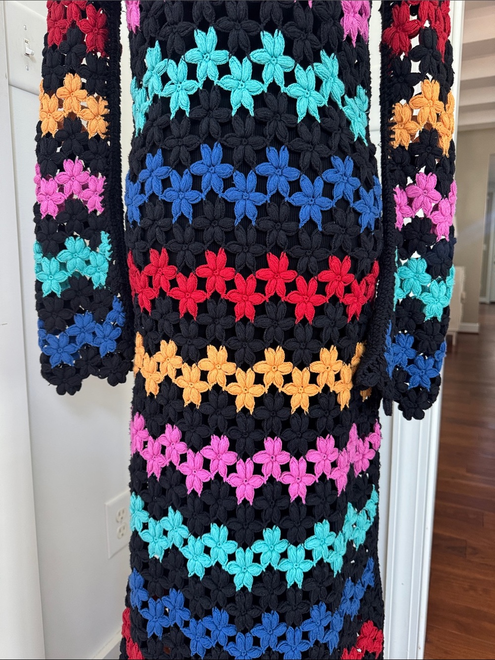 Alex Of Bohemia Crochet Knit Multicolor Dress Size S - Picture 14 of 14